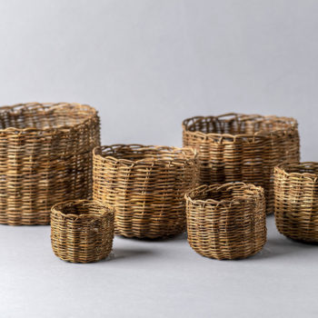 6 piezas de cestería en ensamble - Luis Baes
